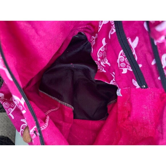 Unbranded 100% Cotton Tropical Turtle All Over Sling Oversized Crossbody Bag - Picture 10 of 11